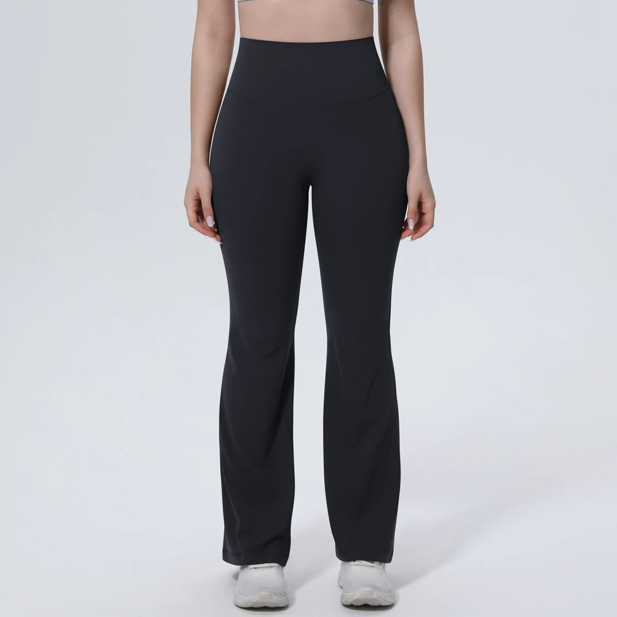 Hamidou High Waist Peach Buttocks Summer Wide Leg Pants Gym Outdoor Running Solid Color Yoga Pants Woman Fitness Sports Trousers ATFH