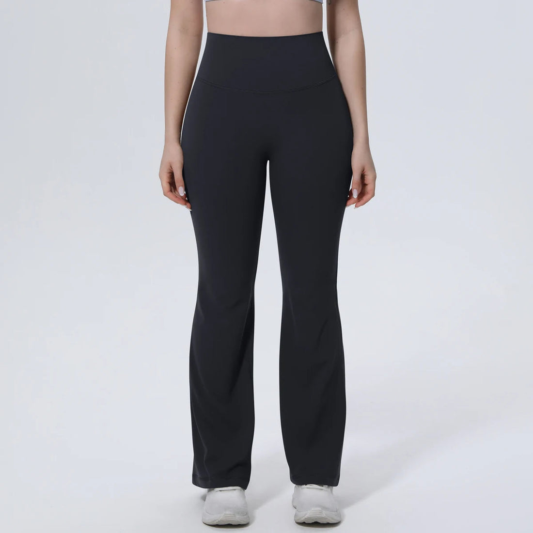 Hamidou High Waist Peach Buttocks Summer Wide Leg Pants Gym Outdoor Running Solid Color Yoga Pants Woman Fitness Sports Trousers ATFH
