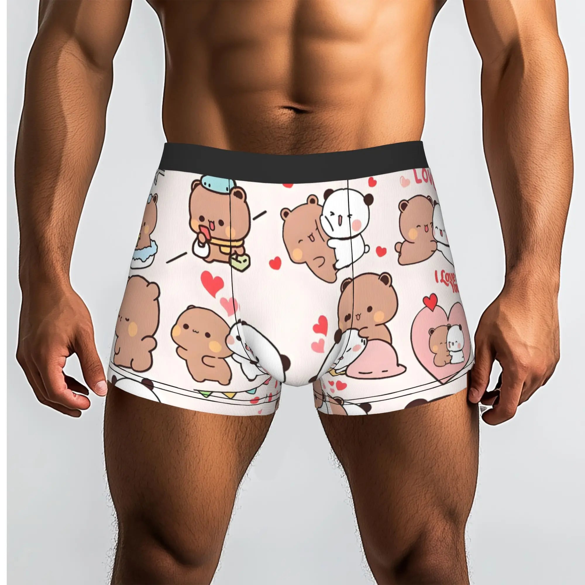 Anime Panda Bubu Dudu Peach And Goma  Boxers Shorts Men Bear Cartoon  Briefs Underwear Funny Underpants