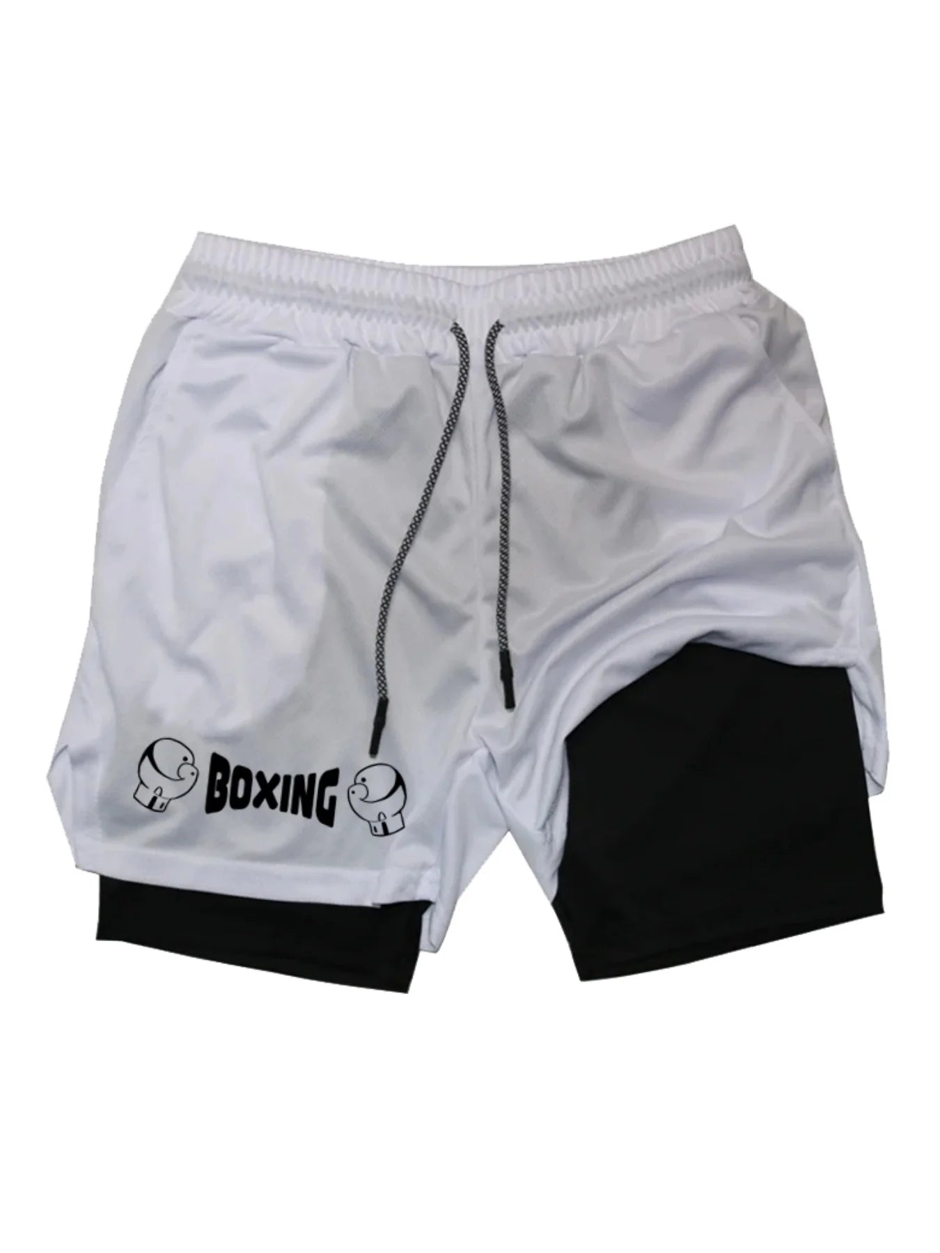 Men's 2025 New Summer Boxing Fitness 2-in-1 Shorts Breathable Sports Training Shorts