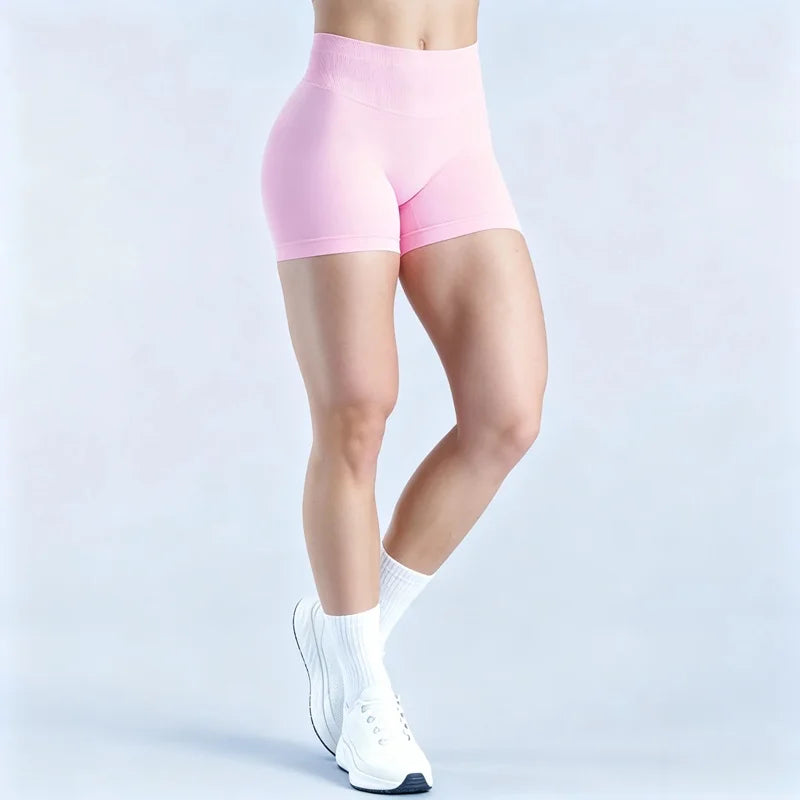 HISTELLO Impact Shorts 4.5‘’ Seamless Women Gym Sports Wear Butt Lift Fitness Short Pants Yoga Biker Running Workout Leggings