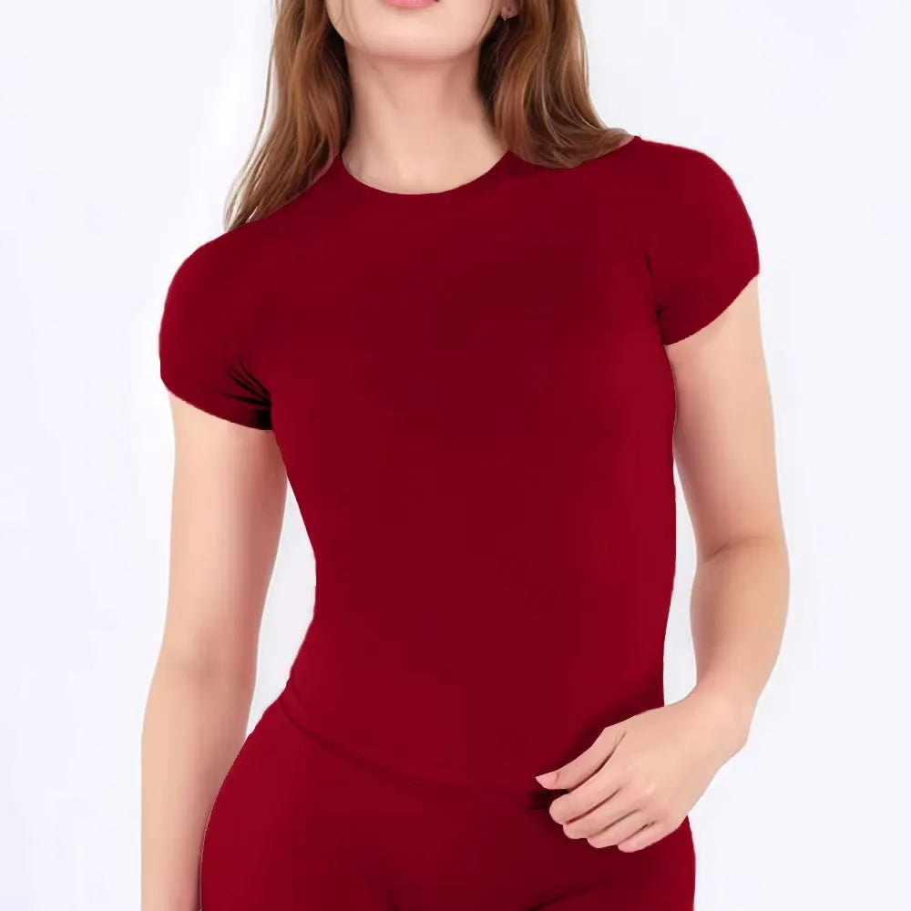 NCLAGEN Top For Women T-shirts Running Gym Clothes Impact Short Sleeve Workout Tee Dry Fit Fitness Breathable Shirts Fitness - ATFH