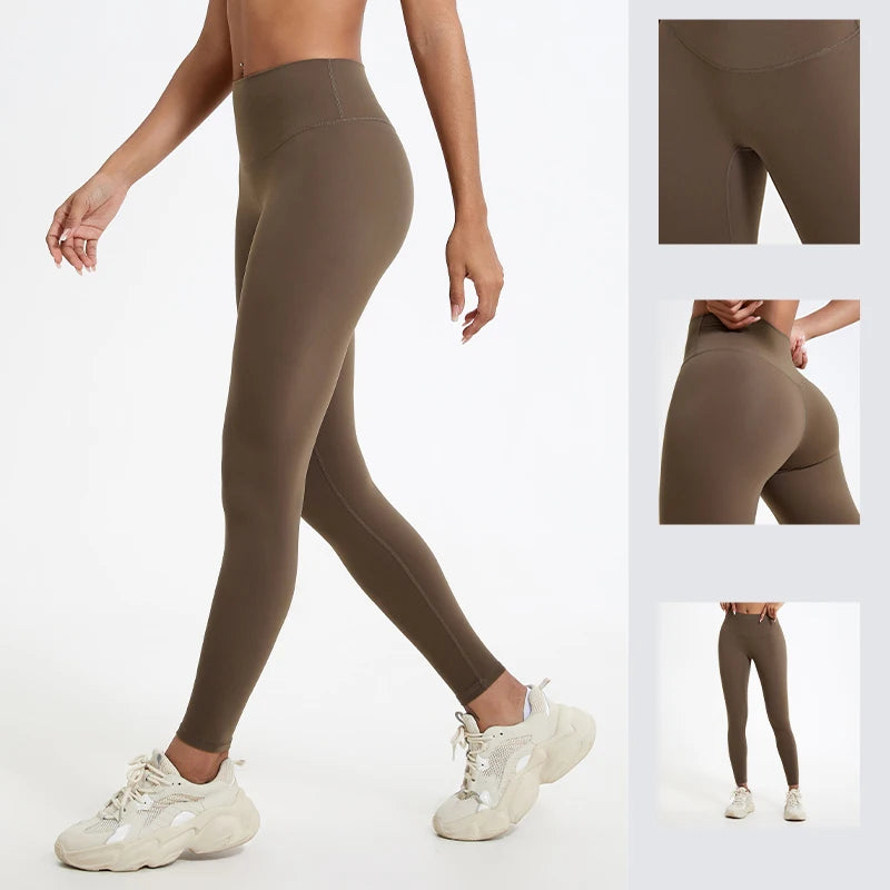 Summer Super Soft Fabrics High Waist Yoga Pants Running Train Tights Women Push Up Sports Leggings Women Breathable Gym Leggings - ATFH