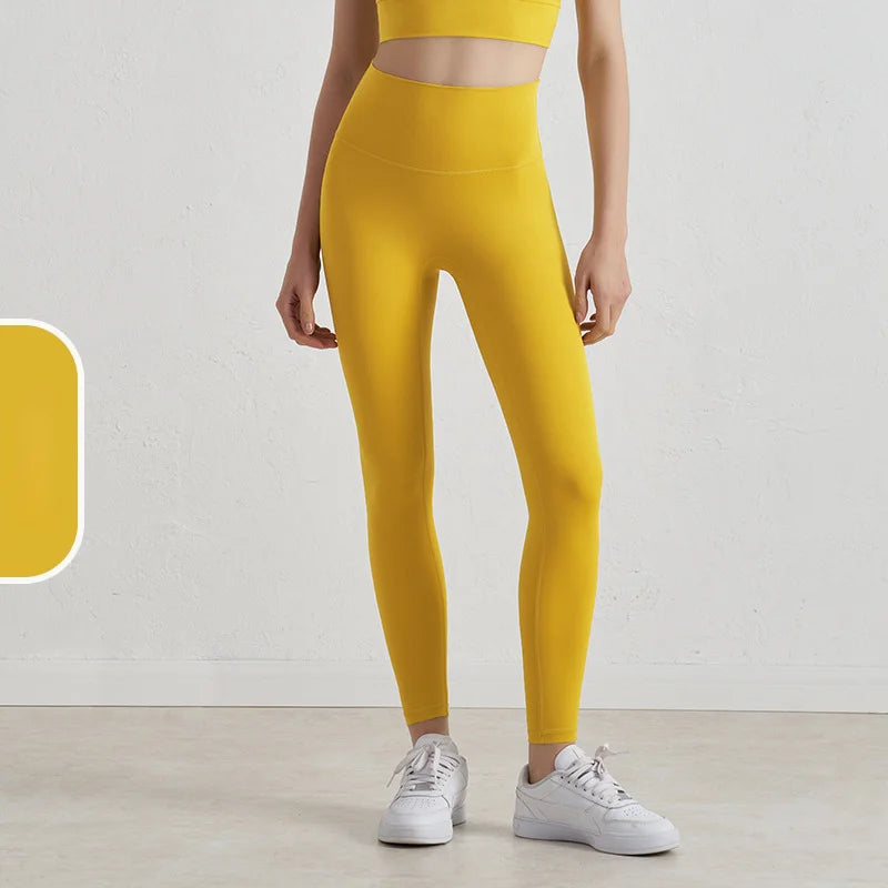 New 35 Colors Naked Feeling Yoga Pants High Waist Seamless Leggings Sport Women Fitness Gym Leggings With Pocket - ATFH