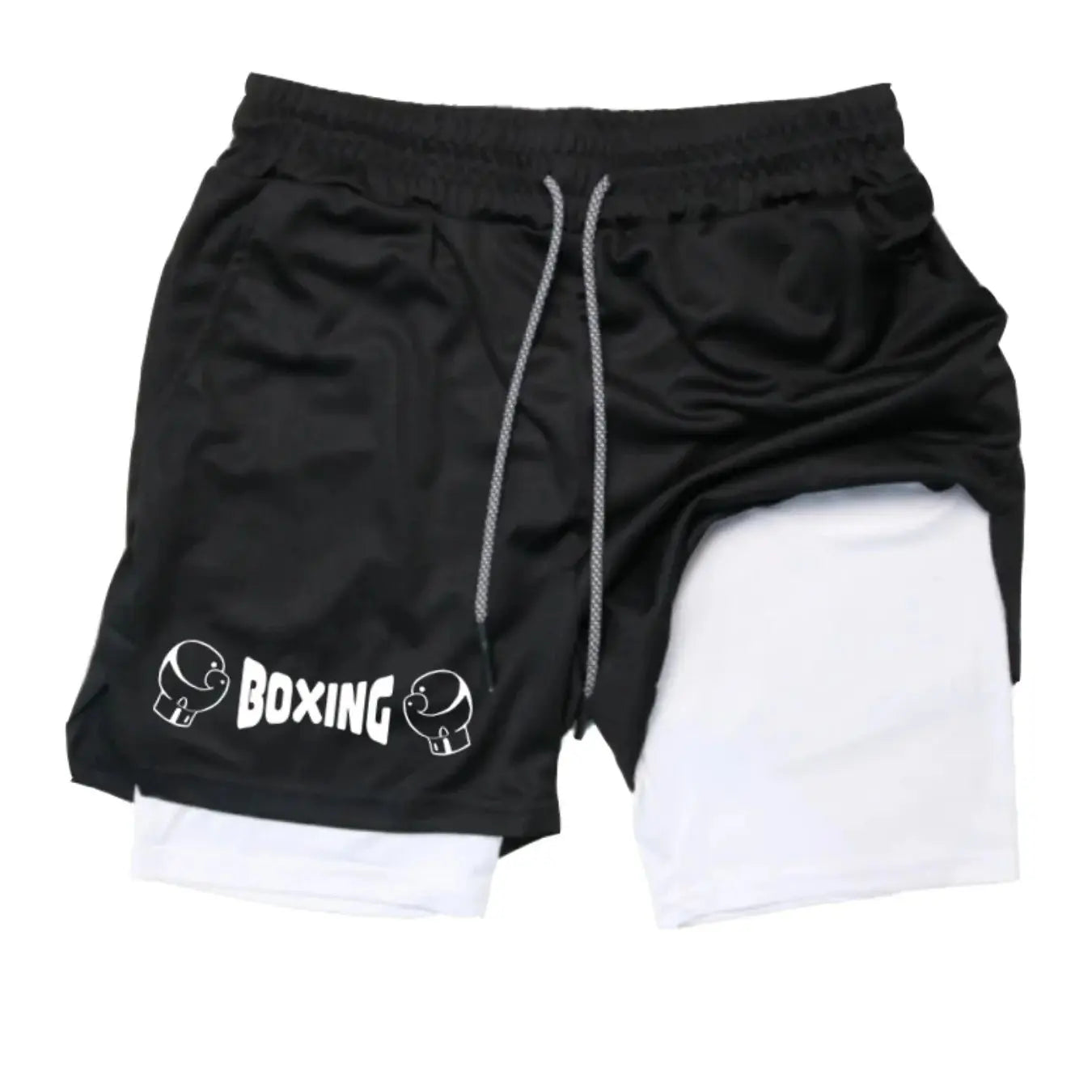 Men's 2025 New Summer Boxing Fitness 2-in-1 Shorts Breathable Sports Training Shorts