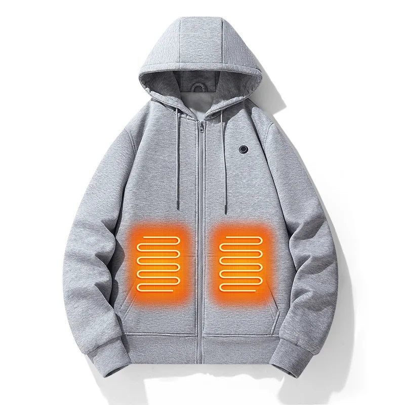 Newest Heating Hoodie for 3-TemperatureUSB Rechargeable Winter Thermal Fleece Pullover - ATFH
