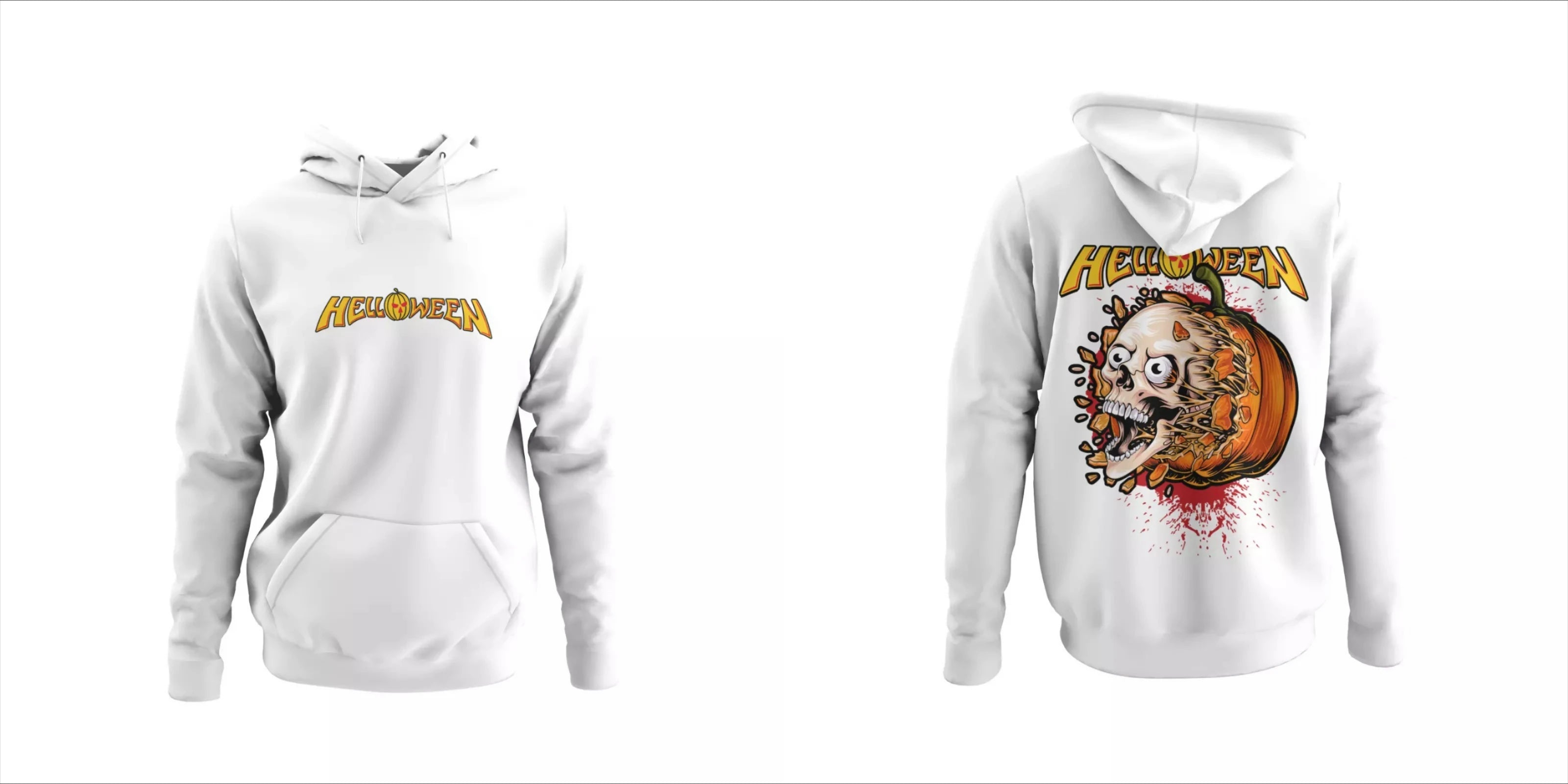 Retro HELLOWEEN Rock Band Global Tour Mercah Hoodies Men Women Streetwear Hip Hop Oversized Pullovers Loose Casual Sweatshirts - ATFH