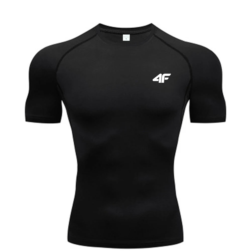 4F men's compression T-shirt fitness sports running T-shirt Rashgard top T-shirt quick drying short sleeved T-shirtS-3XL