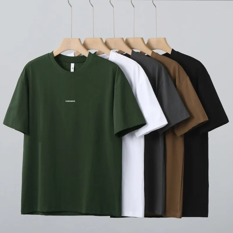 Men's Versatile Letter Printed Casual Base T-shirt Unisex T Shirt Summer Comfortable Simple Clean Round Neck Short Sleeve Top ATFH