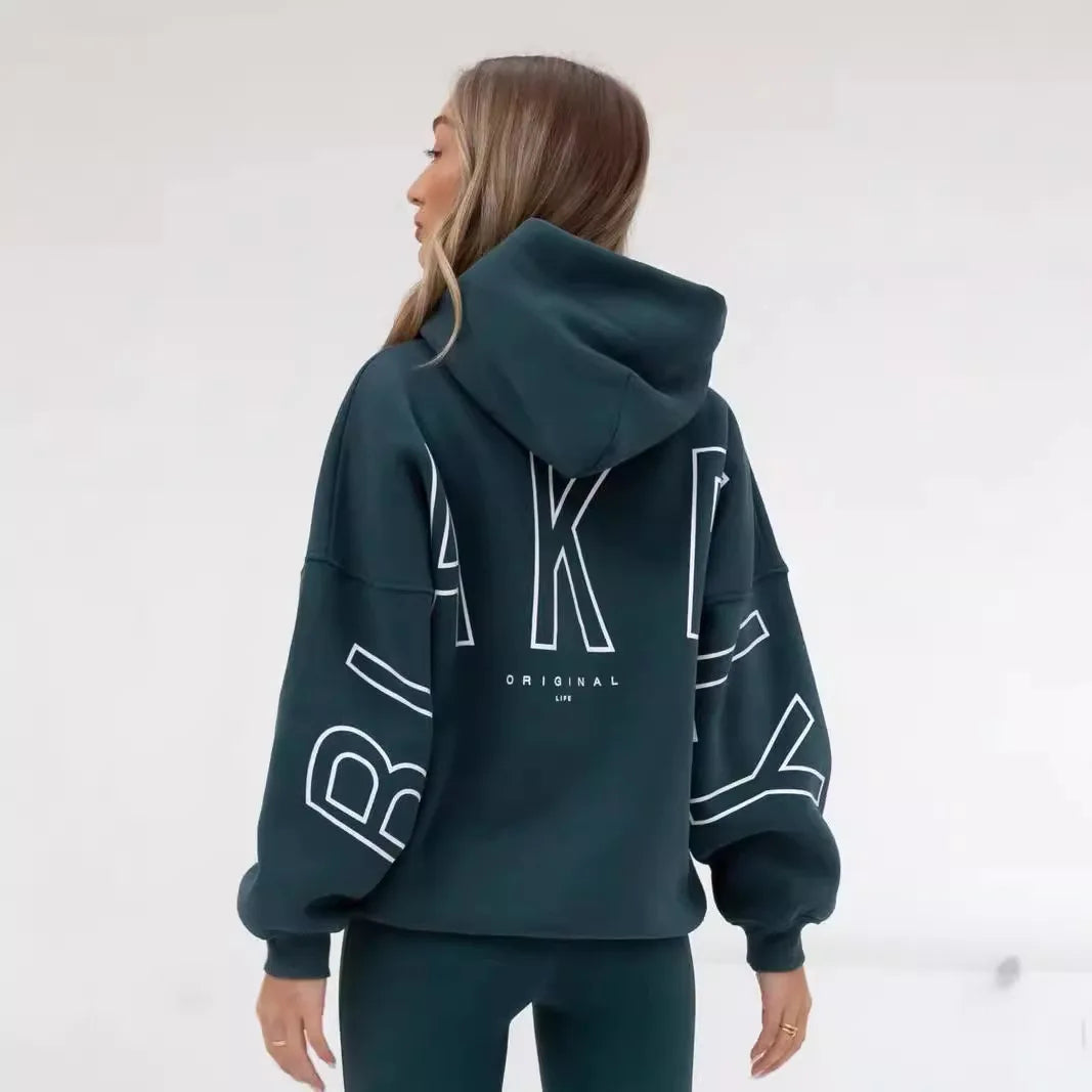 Hip-hop Harajuku High Street Trendy Brand Letter Print Oversized Hoodie Men Y2K 2025 Retro Gothic Punk Casual Sweatshirt Women - ATFH