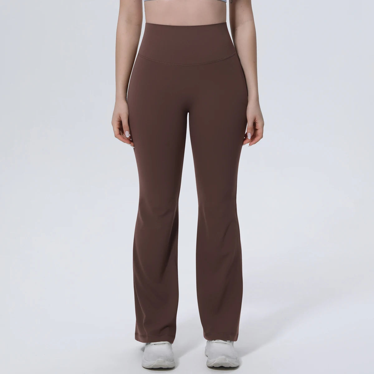 Hamidou High Waist Peach Buttocks Summer Wide Leg Pants Gym Outdoor Running Solid Color Yoga Pants Woman Fitness Sports Trousers ATFH
