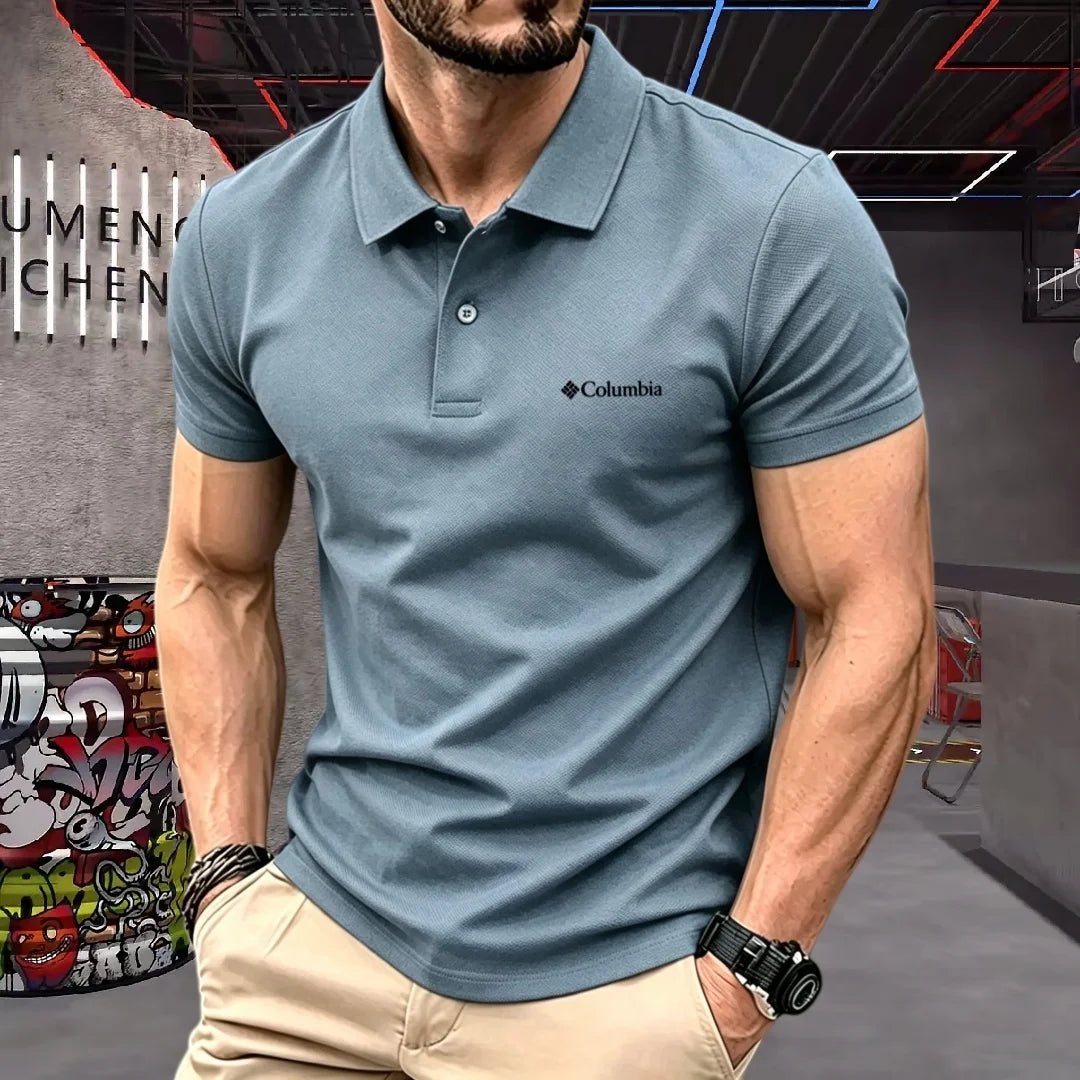 100% pure cotton 2026high-end brand men's short sleeve polo shirt summer fashion luxury logo embroidered golf top casual T-shirt