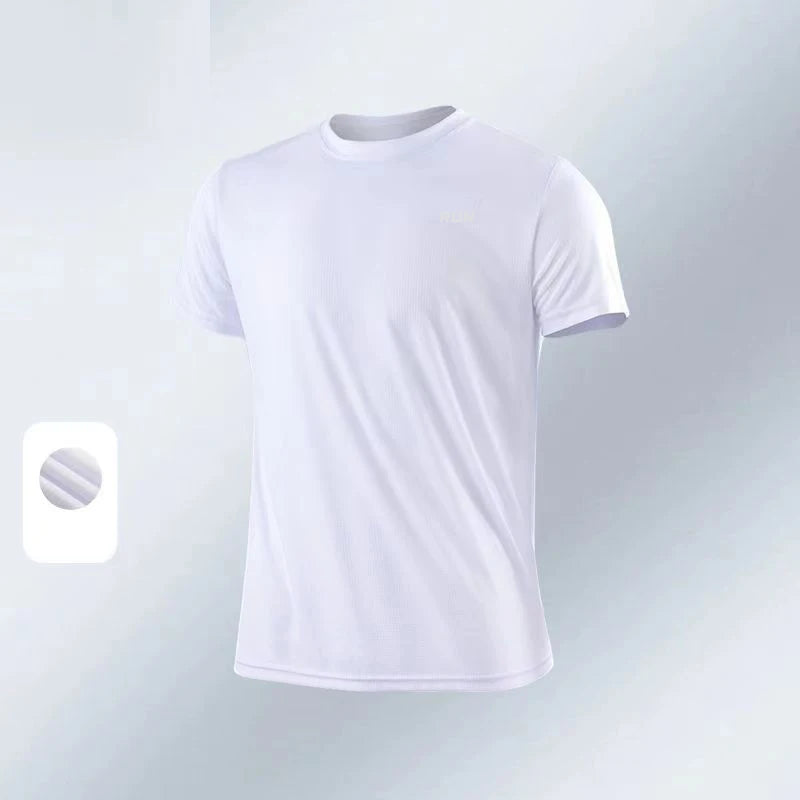 Men Bodybuilding Top Short Sleeve Gym Fitness t-Shirts Man Summer Quick Dry Football Running Shirt Sport Training Jersey Gymwear