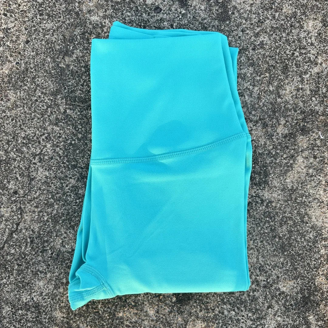 Solid Color High Waist Yoga Legging Athletic soft Women Sport Pant Tight Butter Gym Comprehensive Training Jog Back Waist Pocket - ATFH