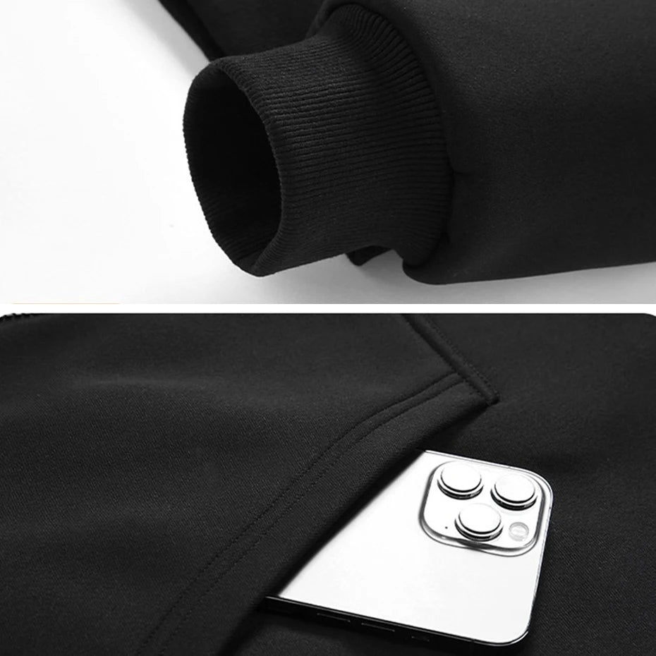 USB Heating Hoodie Jacket Men Zipper Hoodie Autumn Winter Warm 17 Zones Electric Heated Hoodies Jackets Male - ATFH