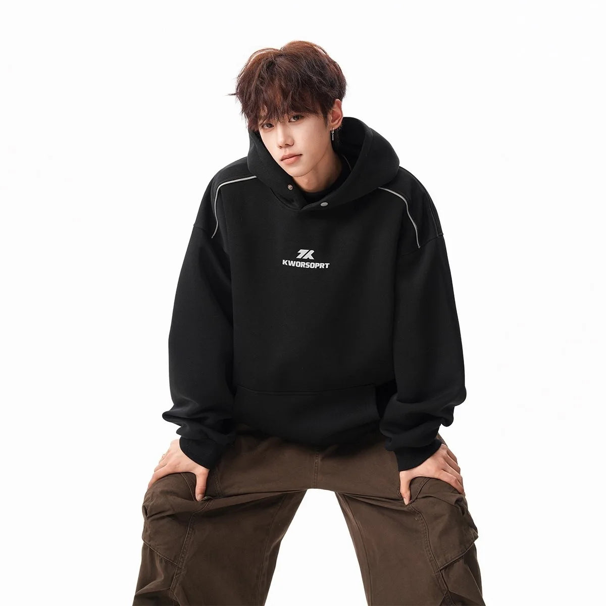 Hooded Sweater for Men and Women Autumn and Winter Trendy Brand Ruffian Handsome Loose Casual Coat Tide - ATFH