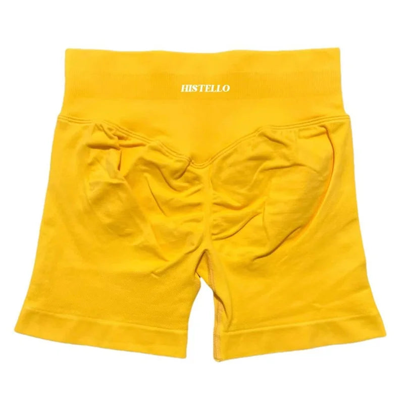 HISTELLO Sports Shorts Df Substitute High Waist Women Yoga Workout Short Seamless Leggings Stretch Fitness Running Gym Shorts Tahsi Fashion House
