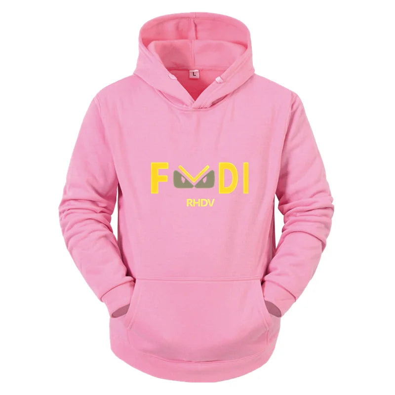 Fashionable Autumn and Winter Casual Men's and Women's Fleece Street Hip-Hop Harajuku Sports Top 2025 Trendy Hooded Clothing