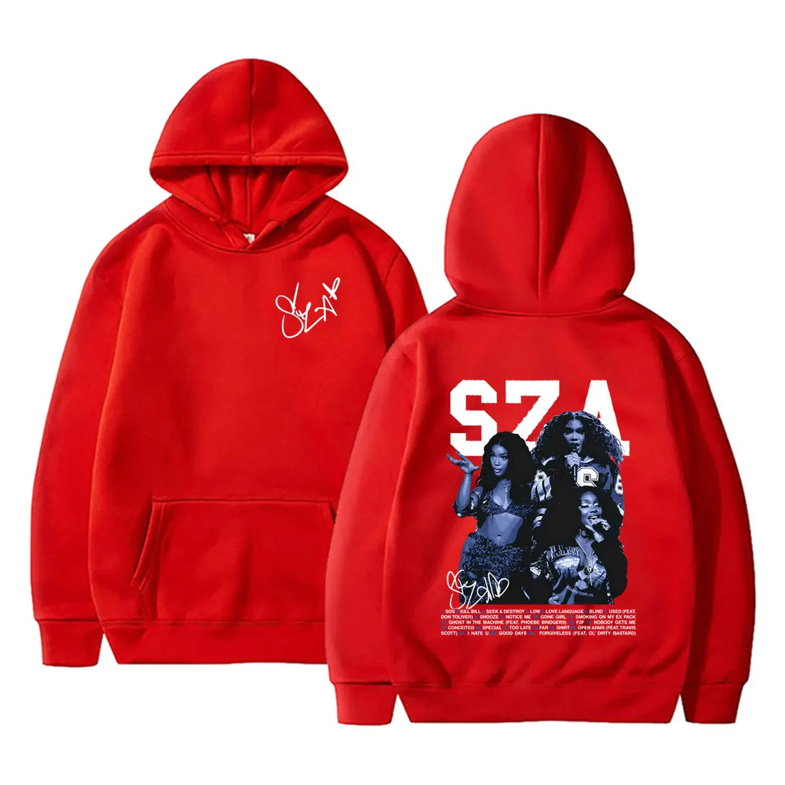 Hot Rapper SZA SOS Graphic Hoodie Men Women Hip Hop Fashion Oversized Hooded Sweatshirt Unisex Vintage Casual Pullover Hoodies