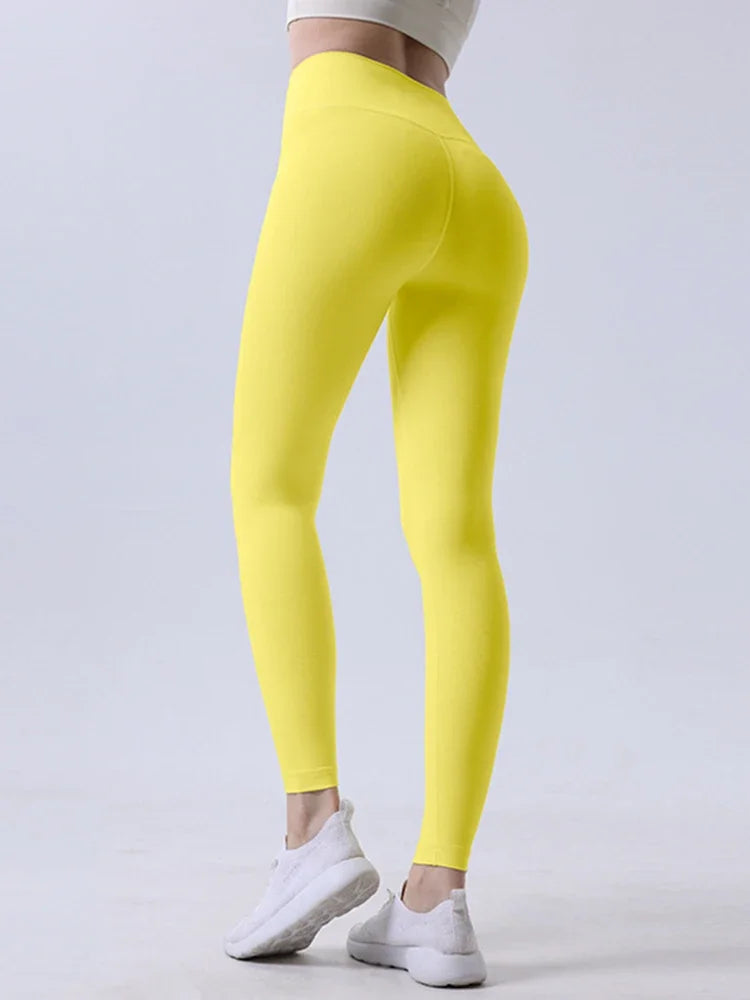 Hot Sale Yoga Leggings Women High Waisted Hip Lifting Fitness Leggings Running Cycling Pants Breathable Sports Leggings ATFH