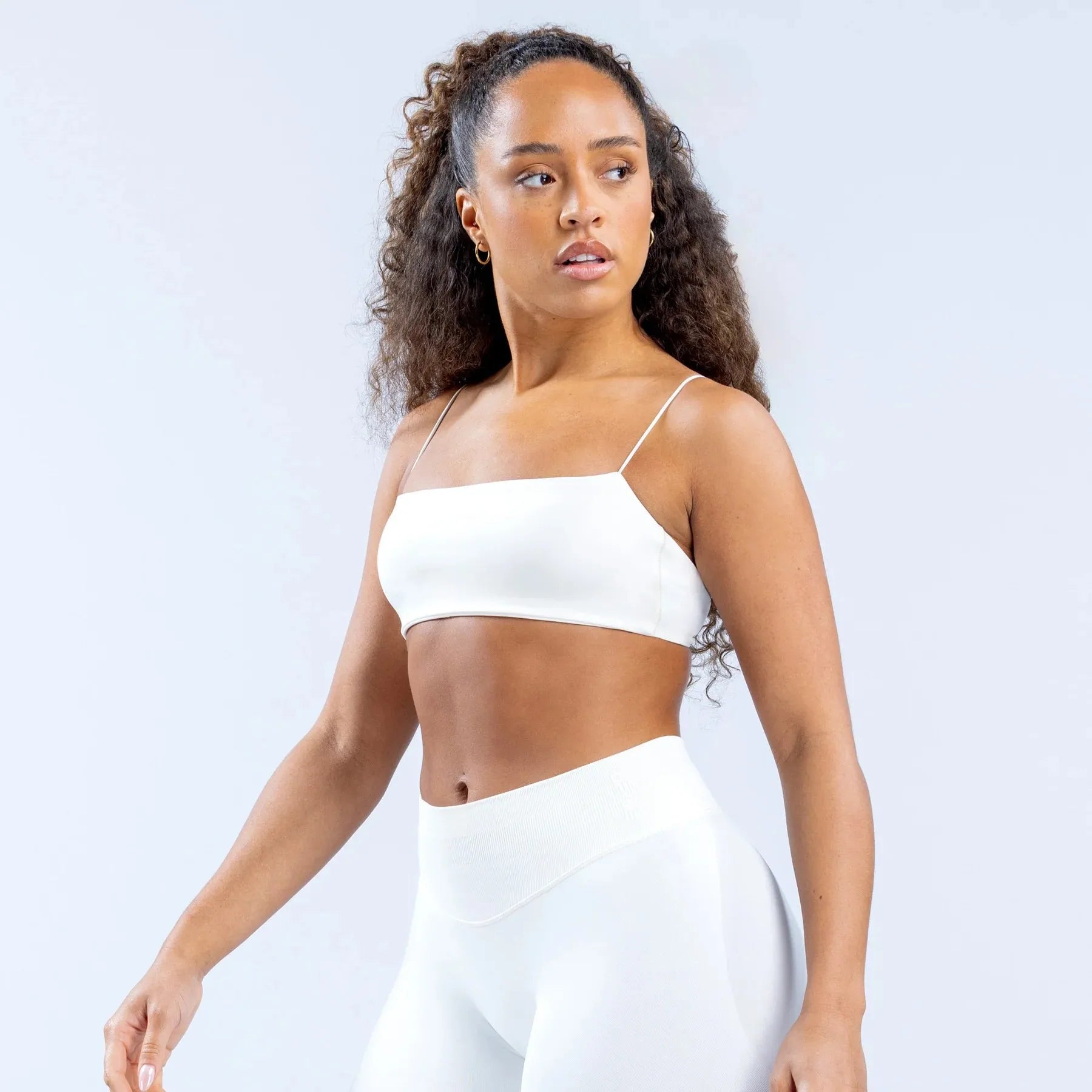 No Logos Strappy Bra Thin Strap Beauty Backless High Elastic Sports Bra With Chest Pads For Women Running Workout Gym Clothes