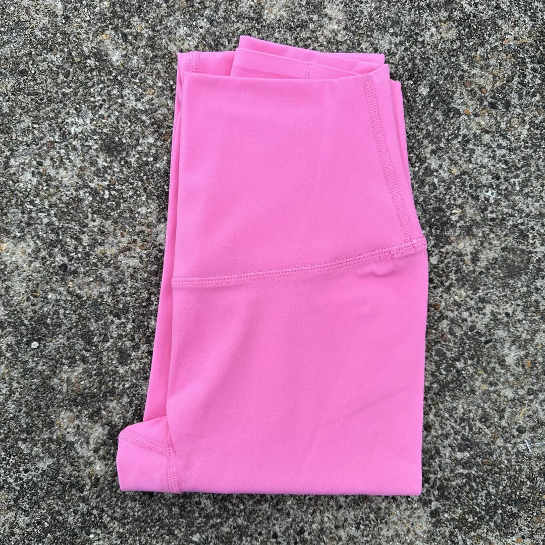 Solid Color High Waist Yoga Legging Athletic soft Women Sport Pant Tight Butter Gym Comprehensive Training Jog Back Waist Pocket - ATFH