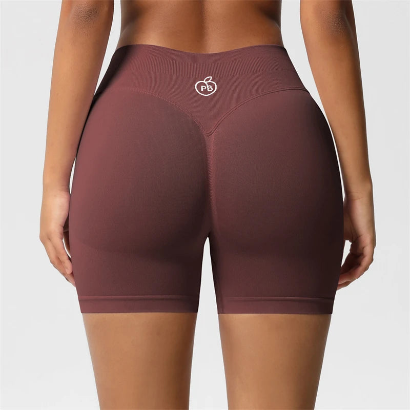 Women Bum Three Waist Sections Sports Shaping Shorts Seamless Sports Shorts For Women Cycling Jogging Fitness High Waist Push Up Tahsi Fashion House