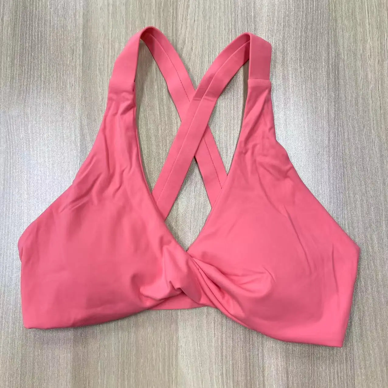 SHINBENE Women's Twist Workout Sports Bras Back Cross Padded Low Impact Fitness Bra Yoga Crop Tops - ATFH