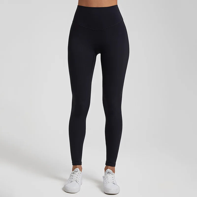 Solid Color Gym Yoga legging Set Soft Tight Women High Strength Fitness Bra With Sports Pant sportswear Proof of Squatting Proof - ATFH