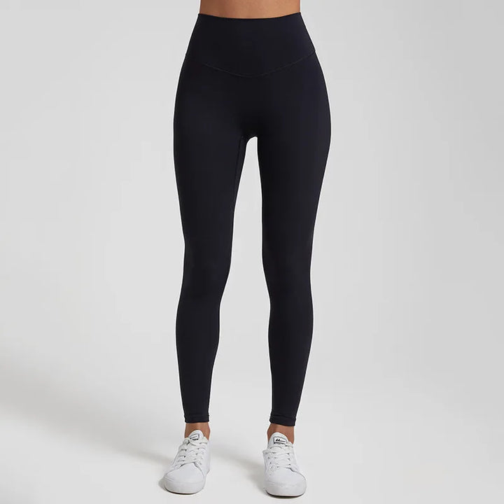 Solid Color Gym Yoga legging Set Soft Tight Women High Strength Fitness Bra With Sports Pant sportswear Proof of Squatting Proof - ATFH