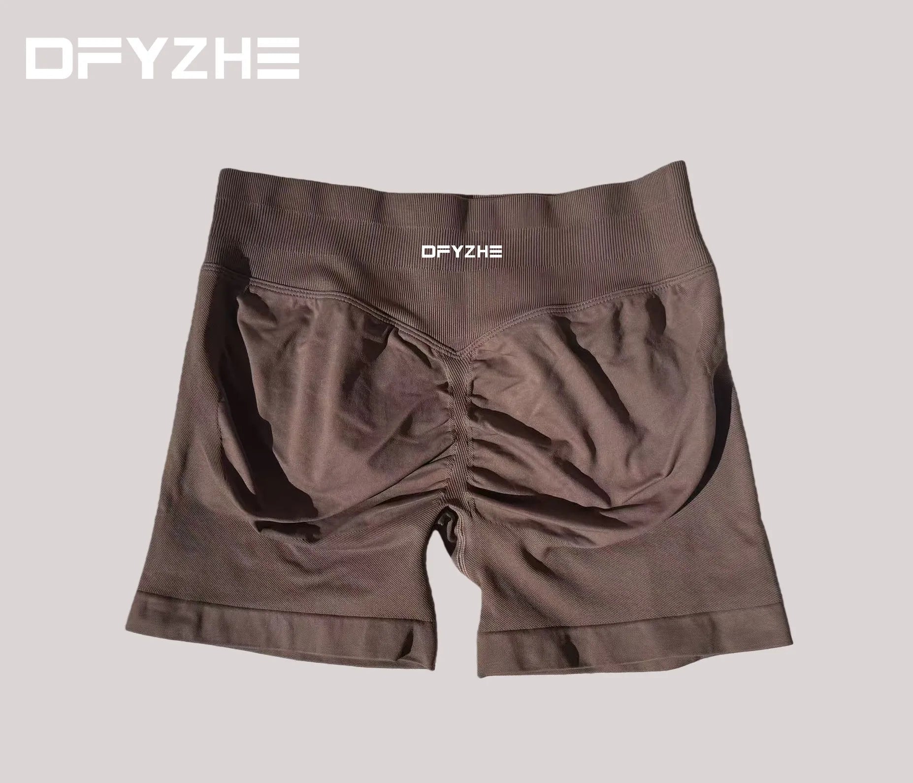 DFYZHE Women's Impact Shorts 4.5" – Seamless High Waist Ribbed Workout Shorts for Yoga Cycling & Fitness Tahsi Fashion House