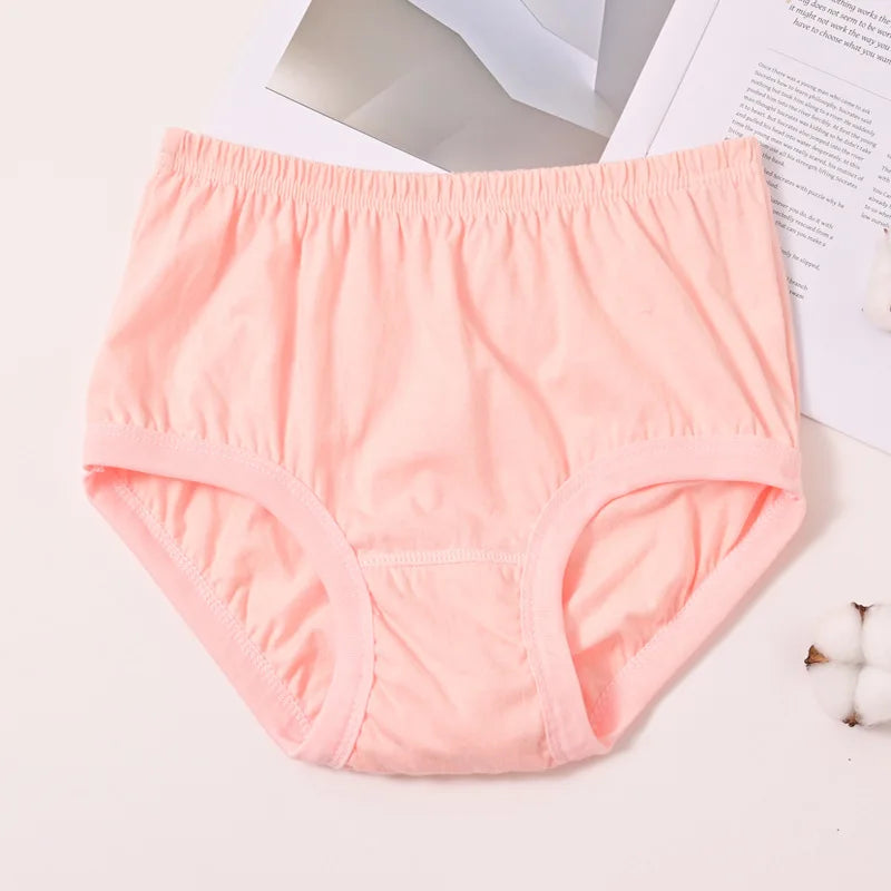 3pcs Pure Cotton Women Panties Large Size High Waist Underwear Briefs Mother Breathable Comfort Panty Plus Size Female Lingeries