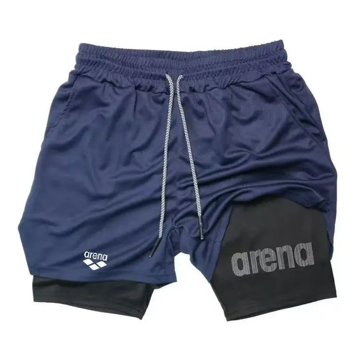 Summer men's gym shorts, beach surfboard shorts, breathable quick drying sports launched