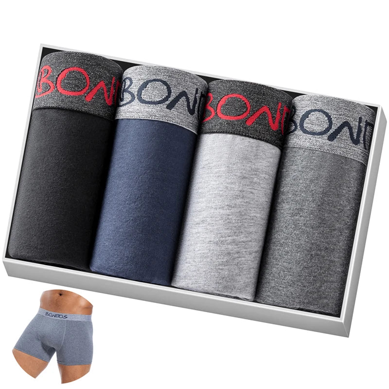 4pcs Cotton Boxers For Man Underwear Slip High Quality Men's Panties Sexy Homme Underpants Boxer Shorts Calecon Trunks