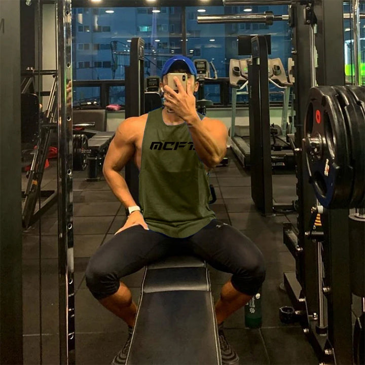 Gym Vest Muscle Sleeveless Shirt Clothing Comfortable Workout Korean Stringer Fashion Singlets Cotton Fitness Mens Tank Top