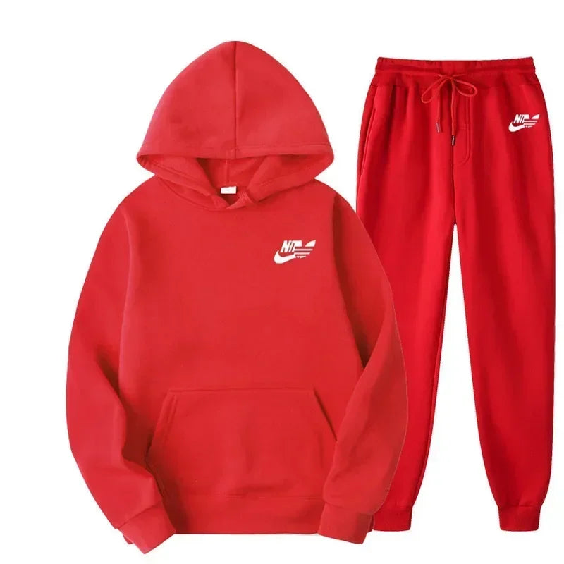 2025 Spring Autumn Men Casual Two Piece Sets Sweatshirts Men Women Street Los Fashion Printed Sports Suit ATFH