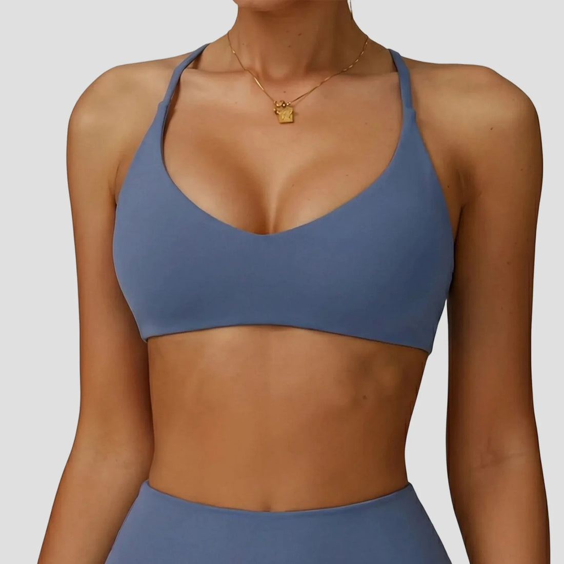 Sports Bra High Impact Support Women Gym Underwear Push-up Back Cross Yoga Crop Top Running Workout Fitness Pilates Solid Color - ATFH