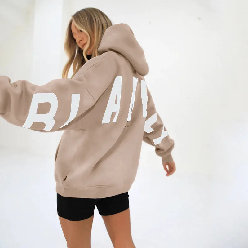 Y2K New in Hoodies & Sweatshirts Winter Fashion Printed Thickened Versatile Long Sleeve Baggy Hoodies Woman Clothing - ATFH