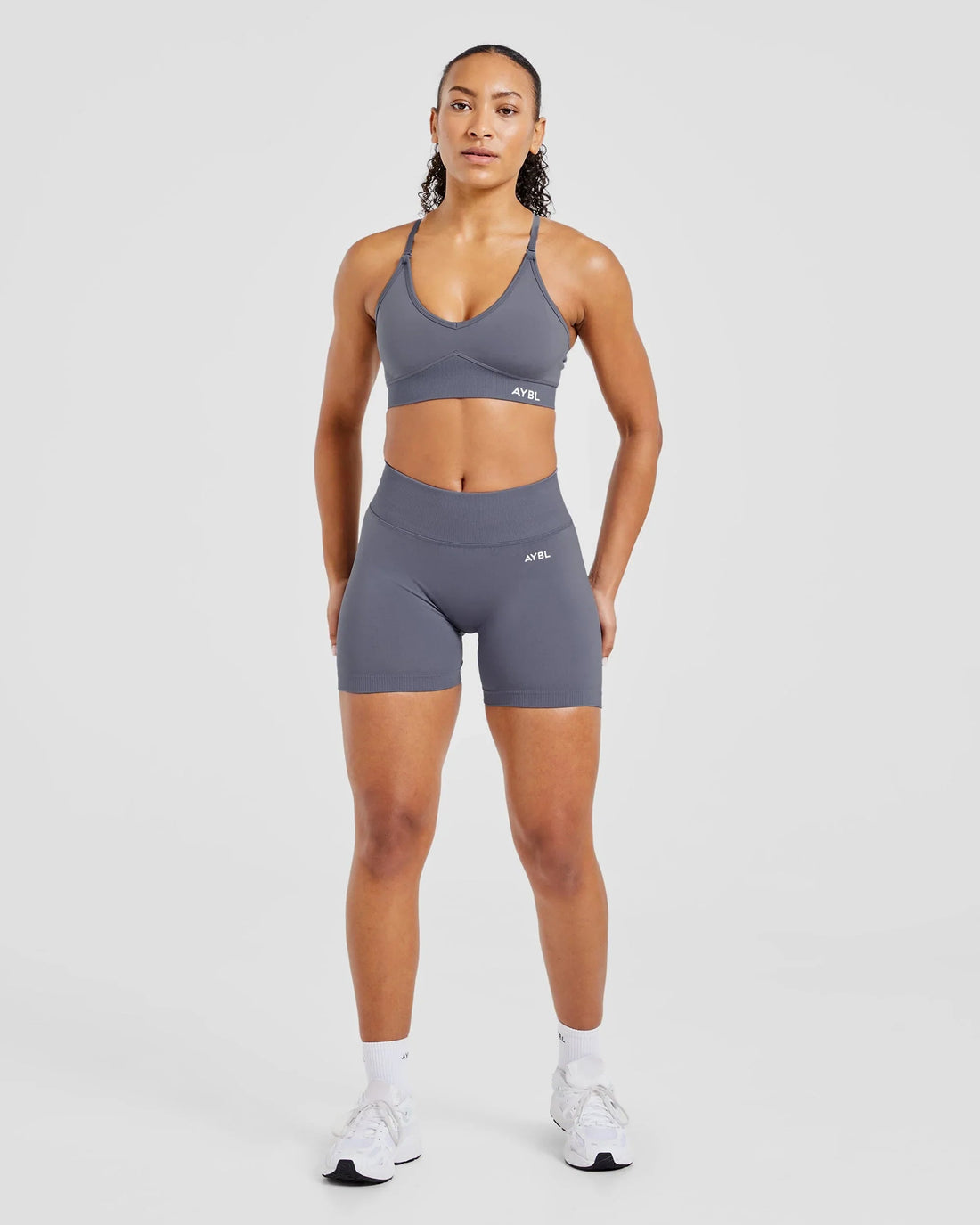 2 Pcs Impact Shorts Women Seamless Sports Yoga Pants Gym Clothes Fitness Workout Adapt Seamless Strappy Sports Bras Set Tahsi Fashion House