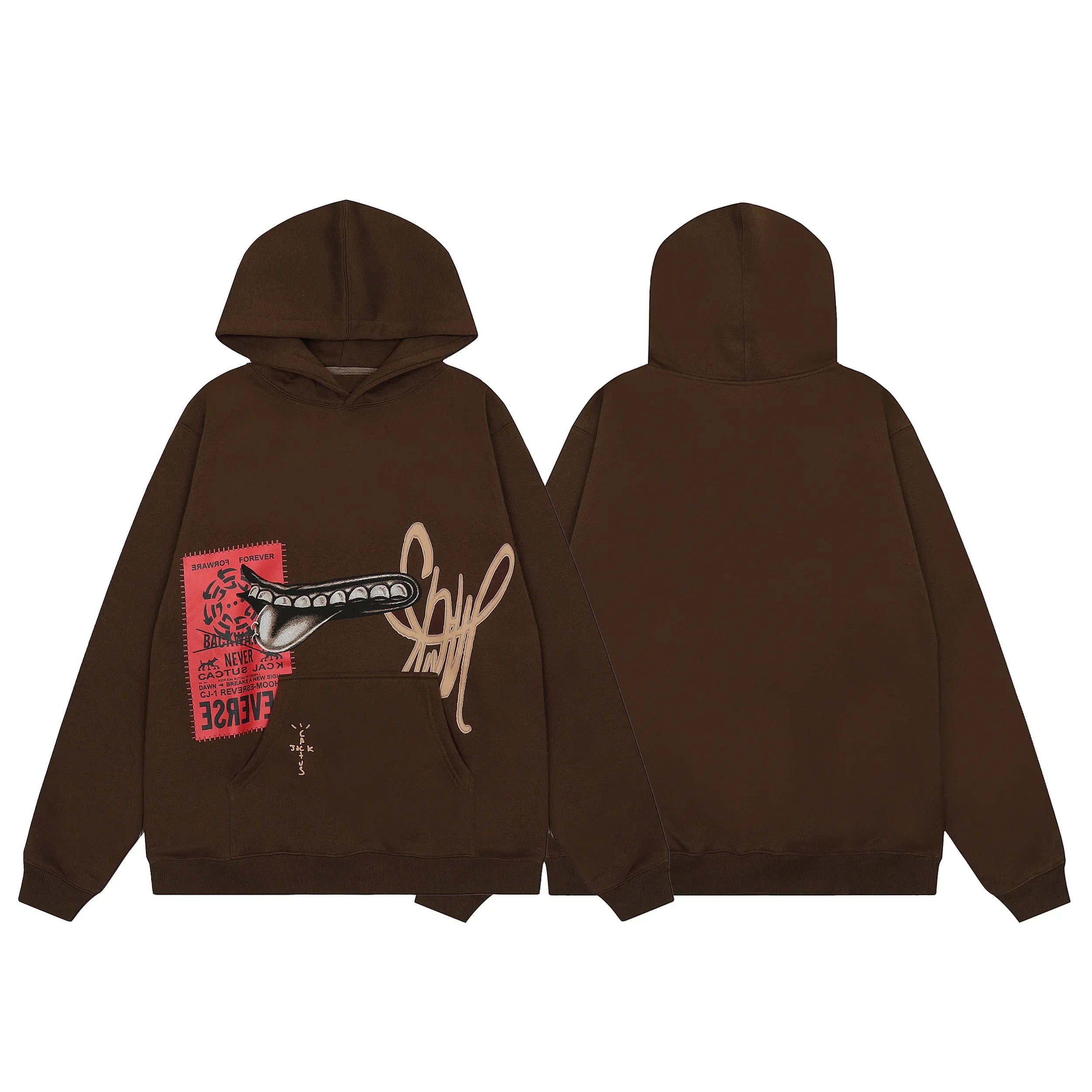 Y2k Streetwear Flame Person Letter Print Hooded Sweatshirts for Men and Pullover Ropa Hombre Sudaderas Fleece Baggy Hoodies - ATFH