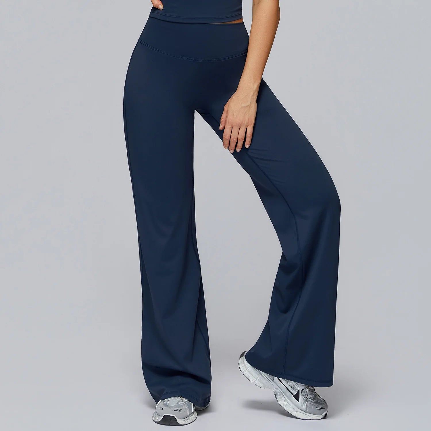 Yoga Pants Flare Leggings Women High Waist Wide Leg Pants Gym Women Fitness Sports Flared Pant Dance Trousers Women shaped Hip - ATFH