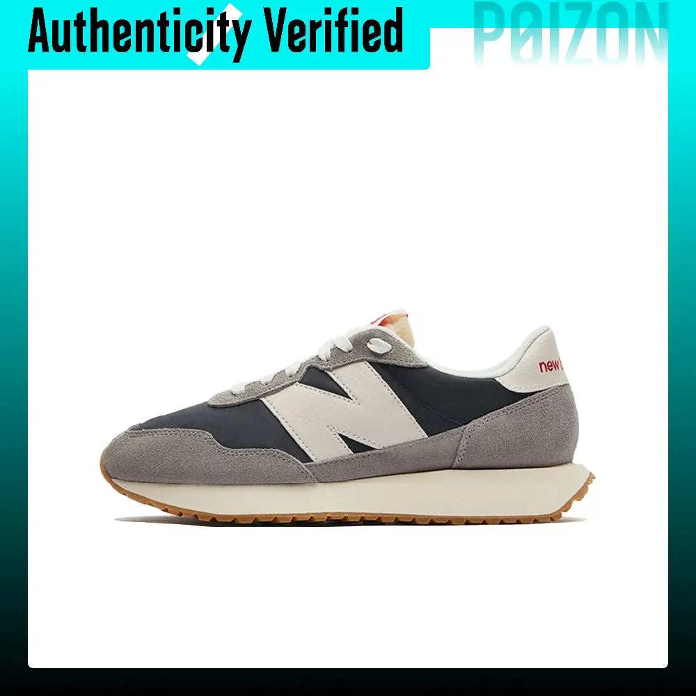 New Balance NB 237 Textile, Split Cow Leather Cushioning Slip Resistant Abrasion Resistant Low top Casual Running Shoes MS237SC