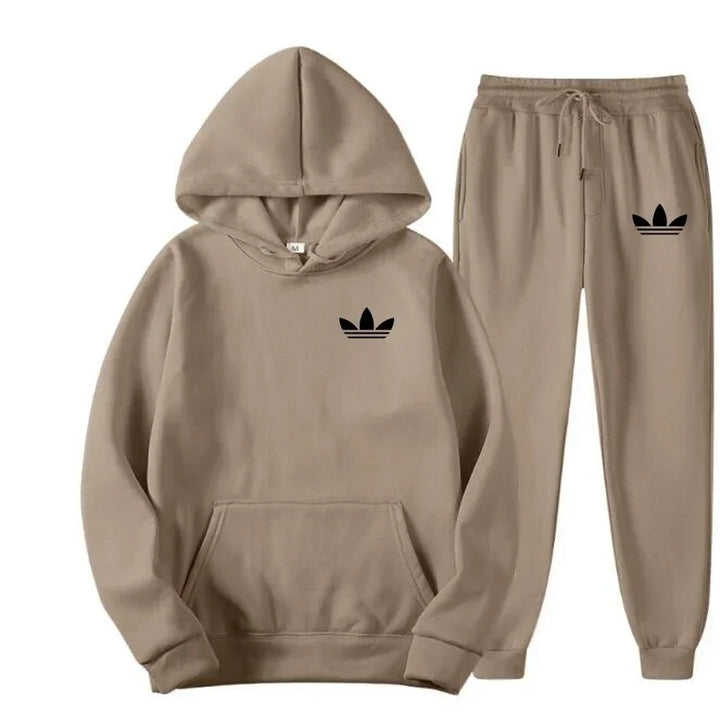 2025 New Men's Fashion Casual Tracksuits Outdoor Jogging Hooded Sets Sports Luxury Hoodie + Pants Suit Clothing - ATFH