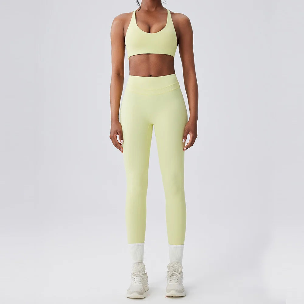 BIANHUI Women's Two Pieces Set Women Bra Shorts High Waist Quick Dry Running Fitness Sports Women's Tracksuit Female Clothing - ATFH