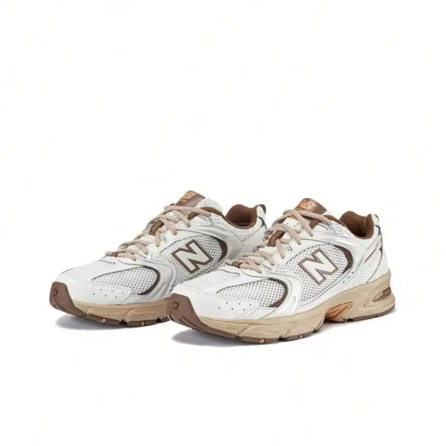 Niko And X New Balance 530 Running Shoes Unisex White/Brown MR530NI