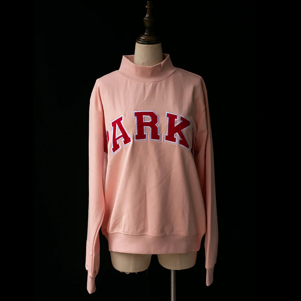 Rowan AAPK-Y046-2 Women O-Neck Long Sleeve Female Pullover Love Letter Embroidery Sweatshirts Vintage Casual Sport Lady Top 2026 - ATFH
