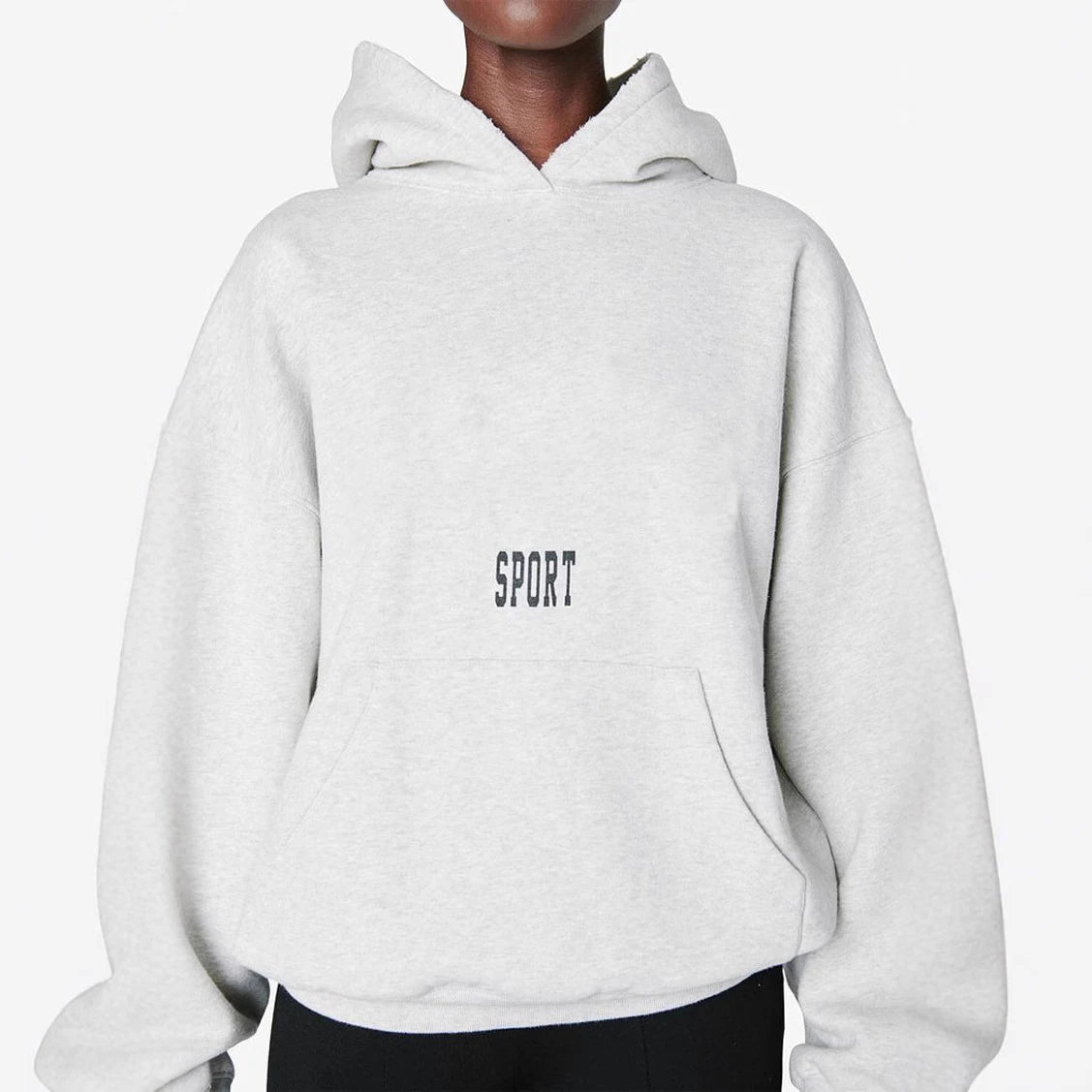 Niche classic letter print loose and versatile casual long sleeved hooded sweatshirt - ATFH