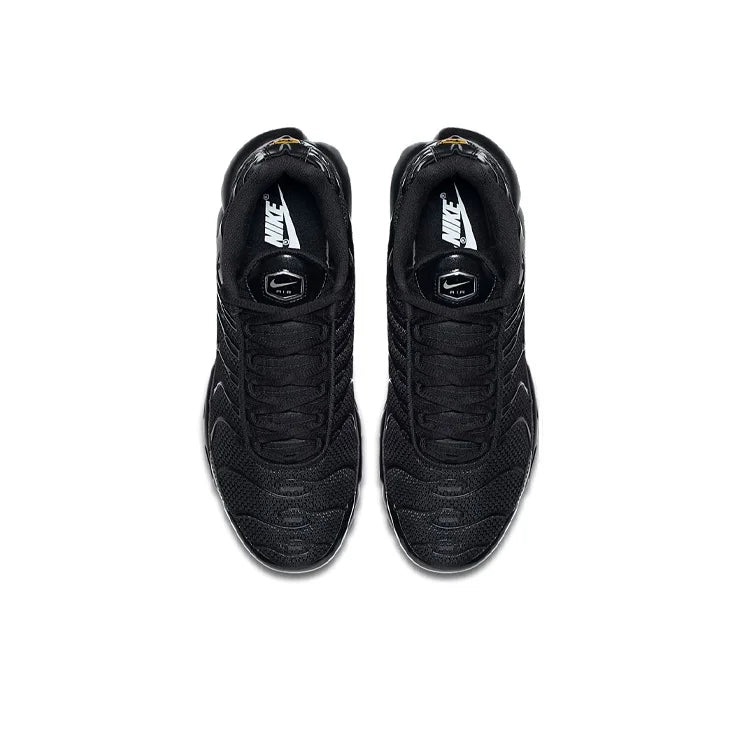 Nike Air Max Plus Vintage Cushioning Breathable Low top Casual City Commuting Running Shoes Men's Black 604133-050
