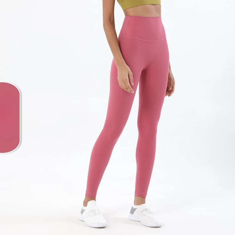 Women's 38 Colors Naked Feeling Yoga Leggings Women Sports Pants Tights Seamless Sport Femme Gym Leggins Workout Fitness Pants ATFH