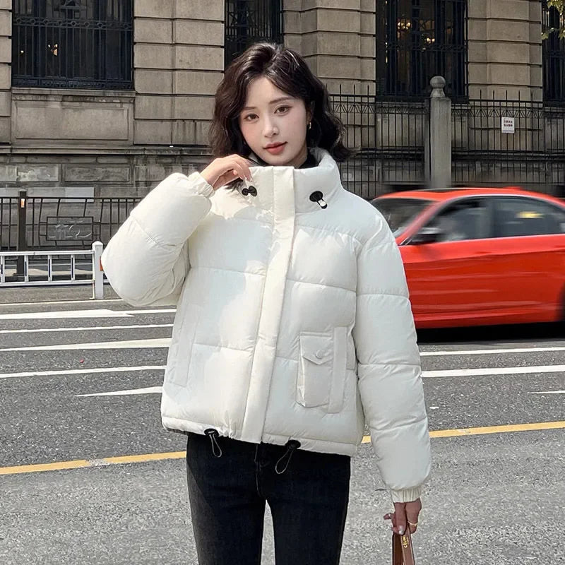 2026New Down Cotton-Padded Jacket Women Short Parkas Korean Winter Loose Warm Cotton Coat Bread Outwear Fashion Female Overcoat